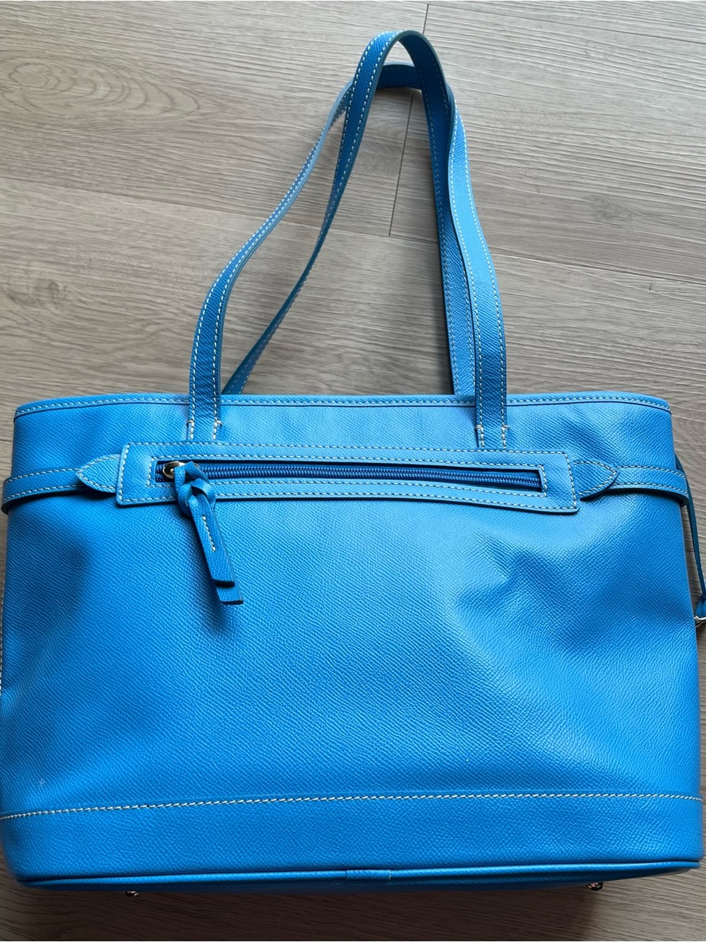 Dooney & Bourke Blue Leather Tote - Picture 6 of 11
